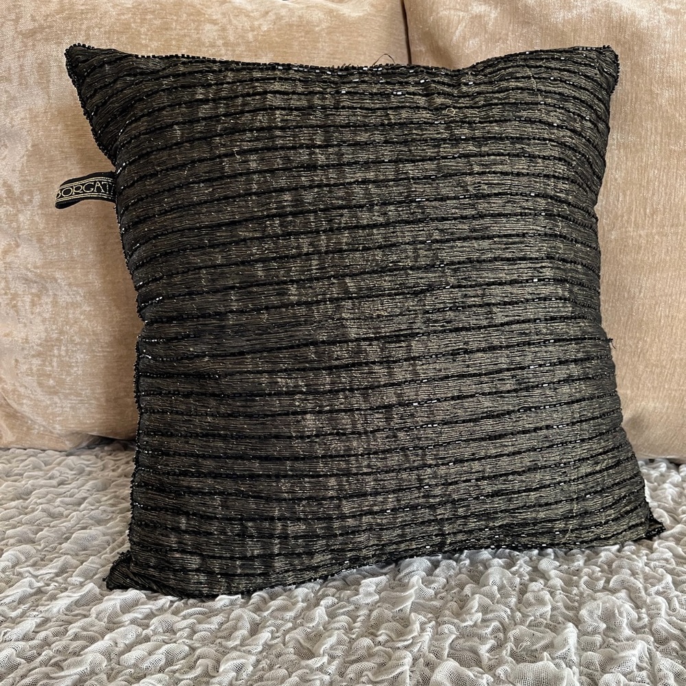Borgata beaded pillow
